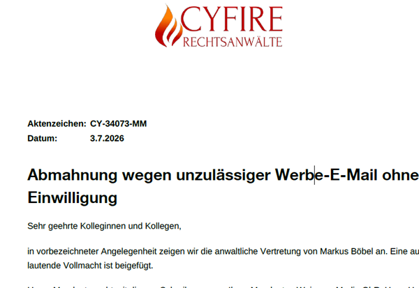 Cyfire Abmahnung Datenschutz