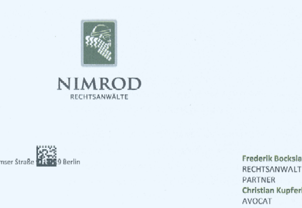 Nimrod Abmahnung